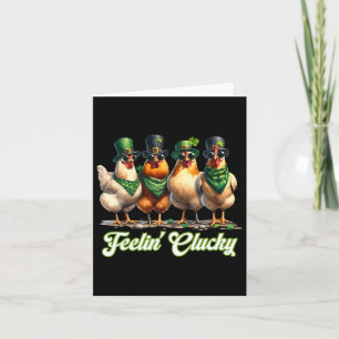 Känner mig Clucky Kyckling Älskare St Patrick's Da Kort