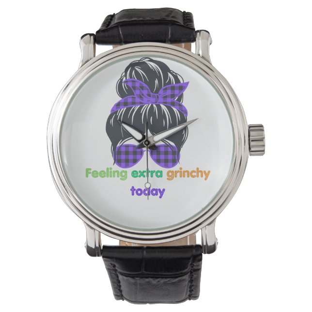 Känner mig extra grinig idag armbandsur (Framsida)