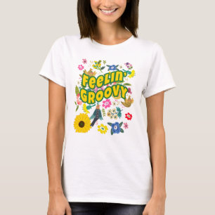 KÄNNER MIG GROOVIG Hippie Zigenare Boho T Shirt