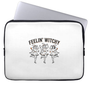 Känner mig häxliknande Retro Halloween Häxor Laptop Fodral