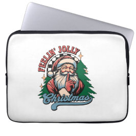 Känner mig jolly jul tomte laptop fodral