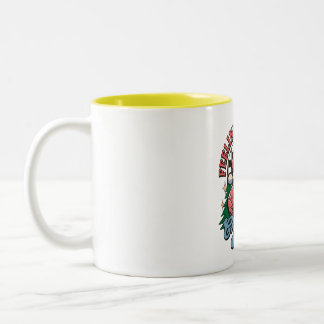 Känner mig jolly jul tomte Två-Tonad mugg