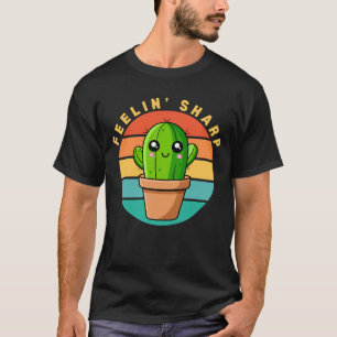 Känner mig kvick Roligt Kawaii Söt Kaktus Citat T Shirt