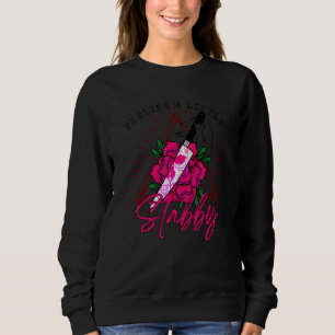 Känner mig lite elak vintage blom Halloween T Shirt