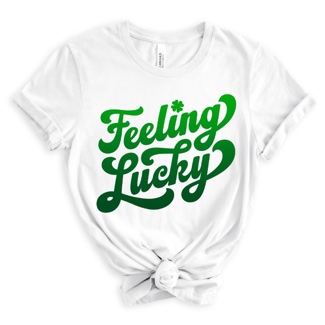 Känner mig Lucky | Grön Ombre St. Patrick’s Day  T Shirt (Skapare uppladdad)