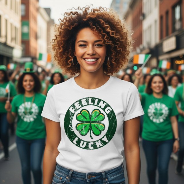 Känner mig Lucky - St Patrick's Day  T Shirt (Skapare uppladdad)