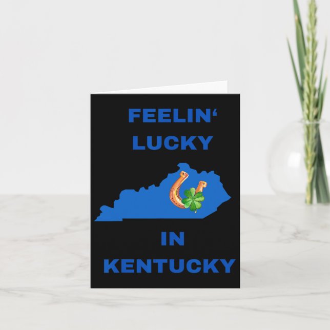 Känner mig lycklig i Kentucky-mars St. Patricks Da Kort (Framsida)
