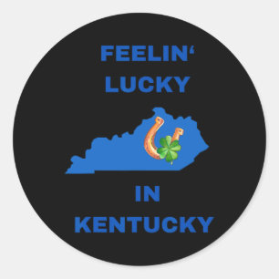 Känner mig lycklig i Kentucky-mars St. Patricks Da Runt Klistermärke