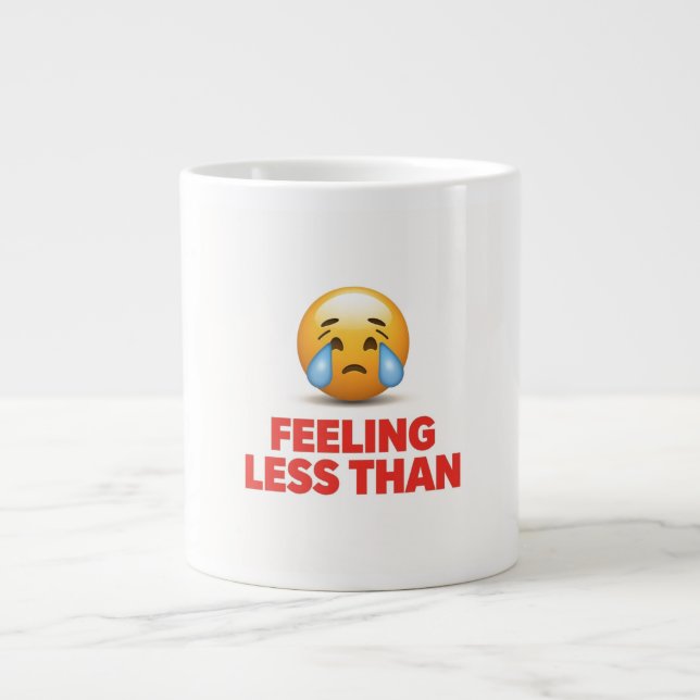 Känner mig mindre än jumbo mugg (Framsidan)