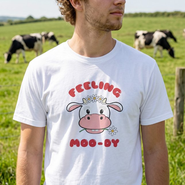 Känner mig Moo-digt | Söt serieko-citat t-shirt (Skapare uppladdad)