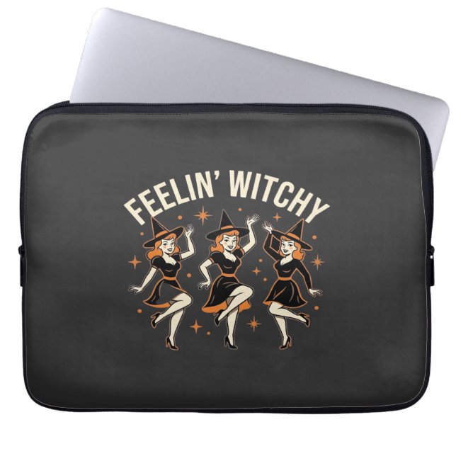 Känner mig som en häxa Halloween Häxdans Laptop Fodral (Framsidan)
