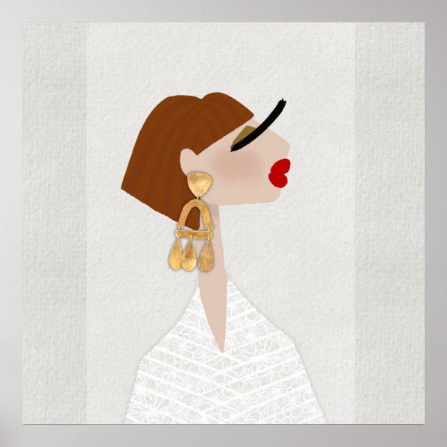 Känner mode fantastisk glamour mode konst poster (Framsidan)