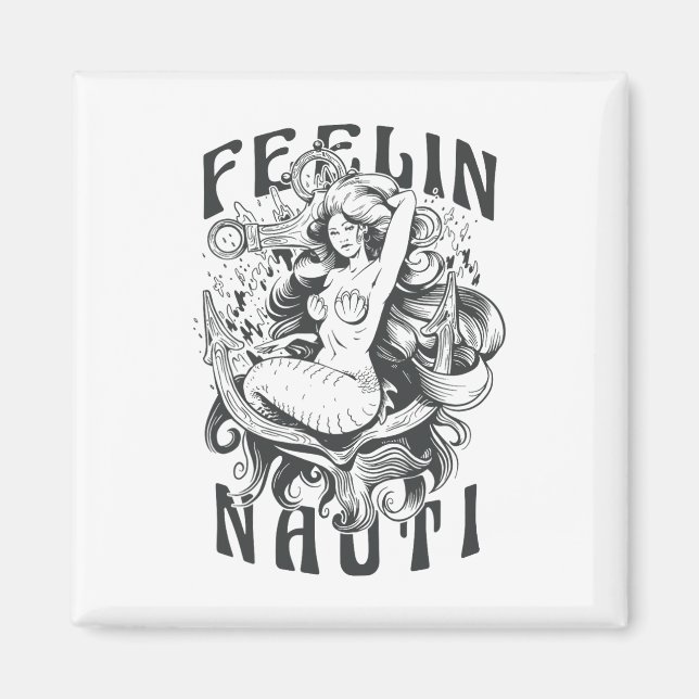 Känner Nauti - Segelbåt Båttur Sommar Och B Magnet (Framsidan)