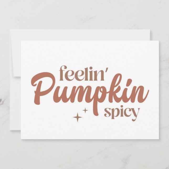 Känner pumpa kryddigt kort (Framsida)