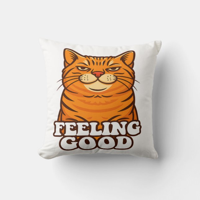 Känner sig bra Cool Cat Kudde (Framsida)