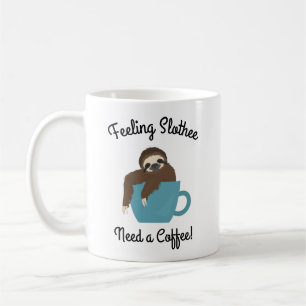 Känner Trögis Behöver en Kaffe Trög Djur Gåva Kaffemugg