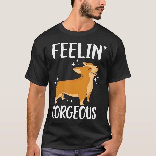 Känner vacker söt corgi hund t shirt (Framsida)