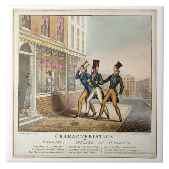 Kännetecken - England, Irland och Skottland, e Kakelplatta (Framsidan)