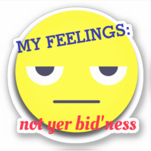 Kännetecken för anti-emoji är ditt eget affärsmärk klistermärken