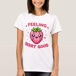 Känning av Berry Bra Funny Strawberry T Shirt