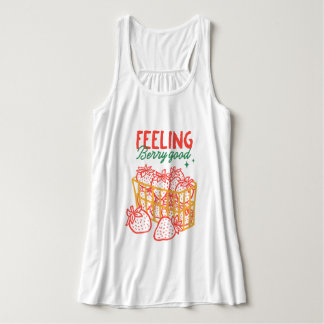 Känning av Berry Bra Strawbär Hand plockade Linne Med Racerback