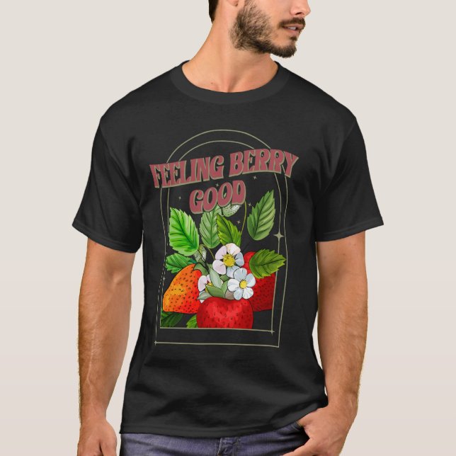 Känning av Berry Bra Strawberry Festival Wildblomm T Shirt (Framsida)