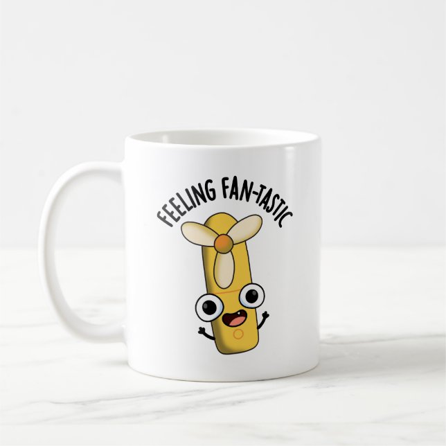 Känning av Fantastisk Funny Fläkt Pun Kaffemugg (Vänster)