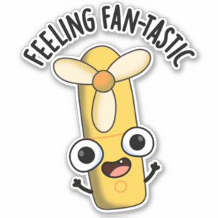 Känning av Fantastisk Funny Fläkt Pun Klistermärken