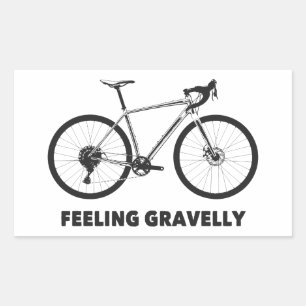 Känning av Gravelly Cycling Rektangulärt Klistermärke