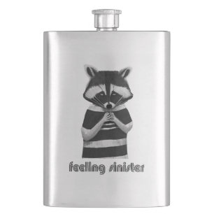 Känning av Sinister Funny Raccoon Fickplunta