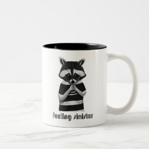 Känning av Sinister Funny Raccoon Två-Tonad Mugg