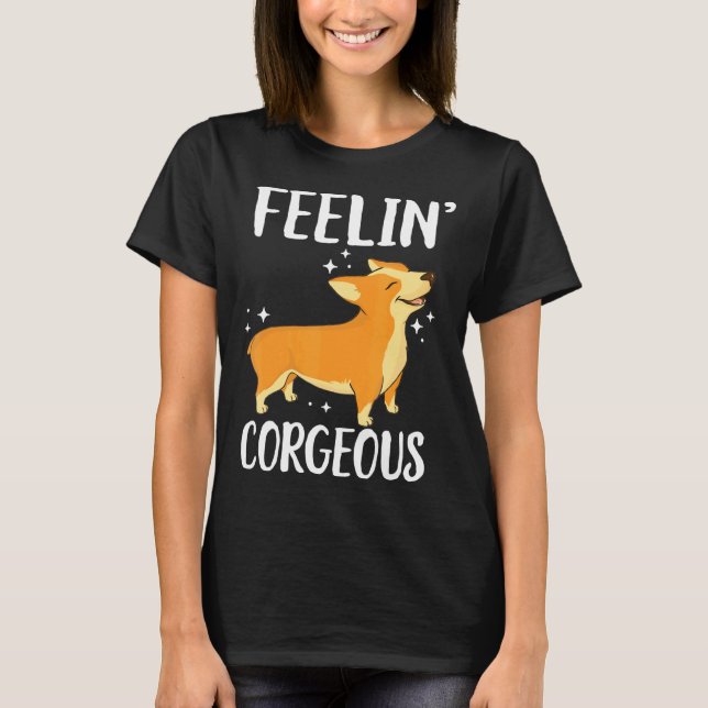 Känning Corgous Corgi Hund Corgi T Shirt (Framsida)