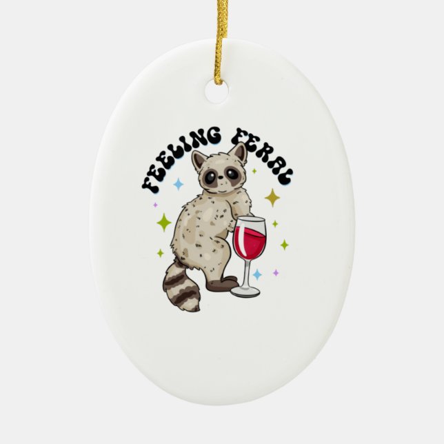 Känning Feral Julgransprydnad Keramik (Framsidan)
