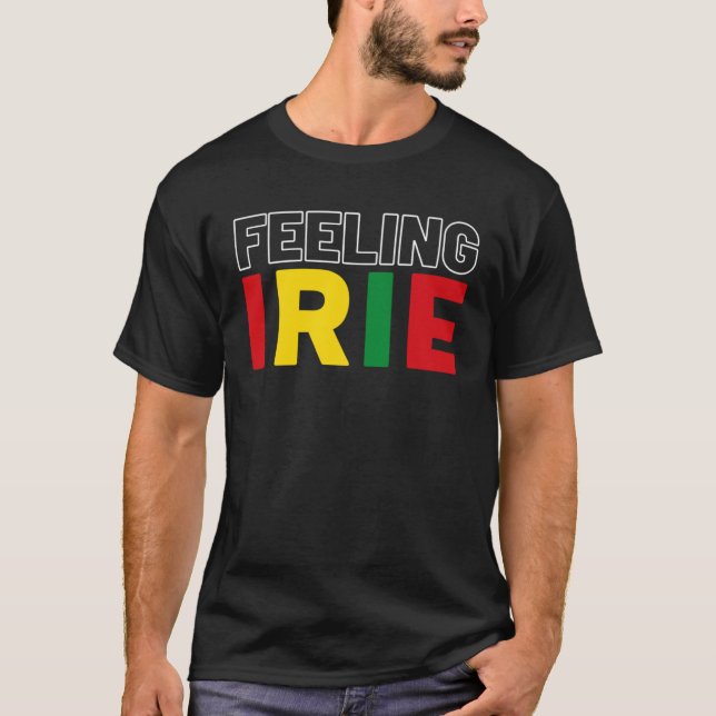 Känning Irie Rastafari Clothing Jamaica Souvenir R T Shirt (Framsida)