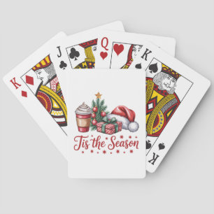 Känning Jolly Julgran Hett Cocoa Helgdag Casinokort