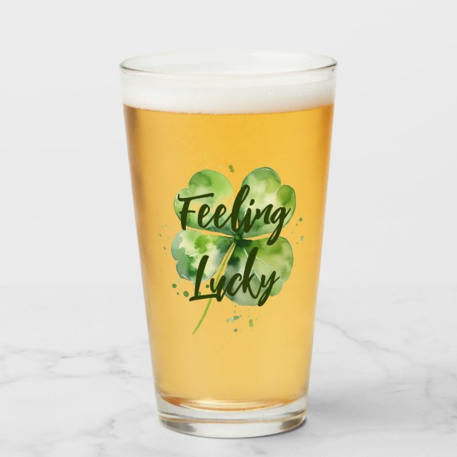 Känning Lucky | KLÖVER LÖV | Sankt Patrick Glaskopp (Framsida fylld)