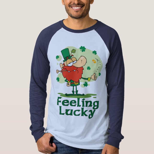 Känning Lucky Leprechaun Tshirt Tee Shirt (Framsida)