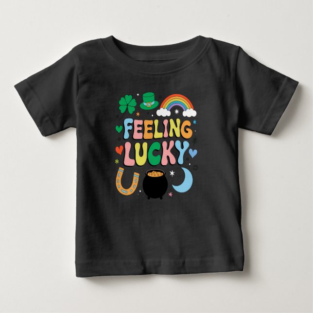 Känning Lucky St patricks day Charm Irish Shamrock T Shirt (Framsida)