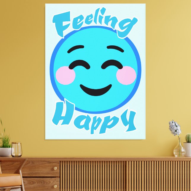Känning Lycklig Canvastryck (Insitu (Vardagsrum))