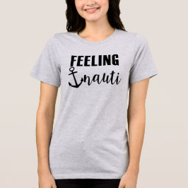 Känning Nauti Bachelorette Nautical Bröllop Tshirt T-shirt