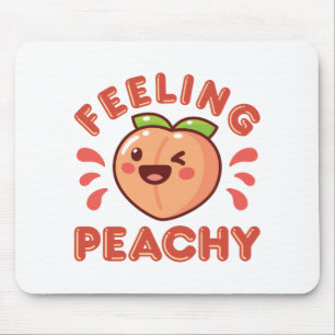 Känning Peachy Peach Fruit Lycklig Kawaii Musmatta