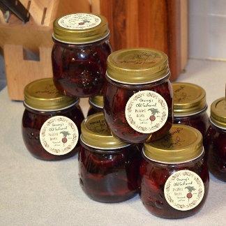 Kanningsetikett V2 för plockade beets för vintage Runt Klistermärke