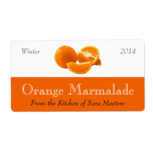 Kanningsetiketter för orange Marmalade Fraktsedel
