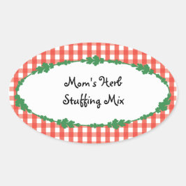 Kanningsetiketter Ovalt Klistermärke