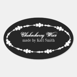 Kanningsetiketter Ovalt Klistermärke