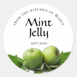 Kanningsrund etikett Mint Jelly Grönt Apple