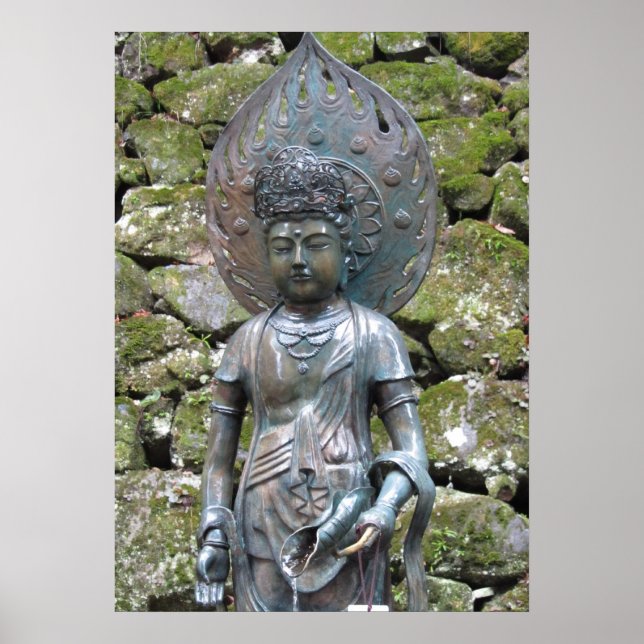 Kannon (Kwan Yin) staty on Mt. Kurama Poster (Framsidan)