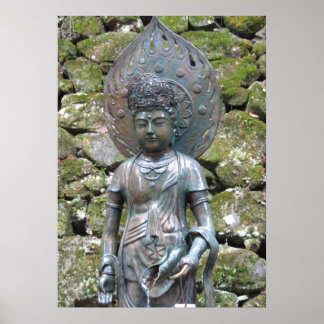 Kannon (Kwan Yin) staty on Mt. Kurama Poster