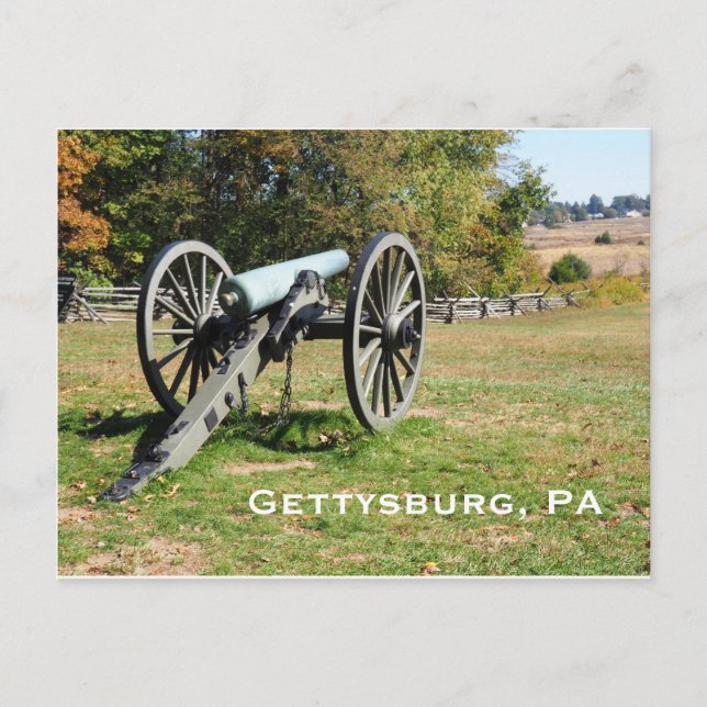 Kannon på Gettysburg-fältet Vykort (Framsida)