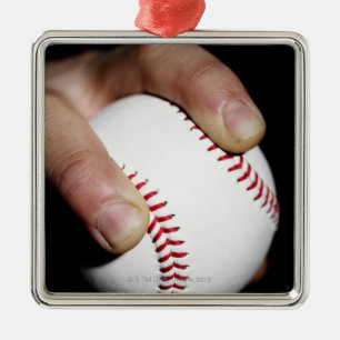 Kannor räcker att gripa en baseball julgransprydnad metall